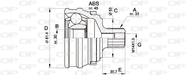 OPEN PARTS Nivelsarja, vetoakseli CVJ5120.10